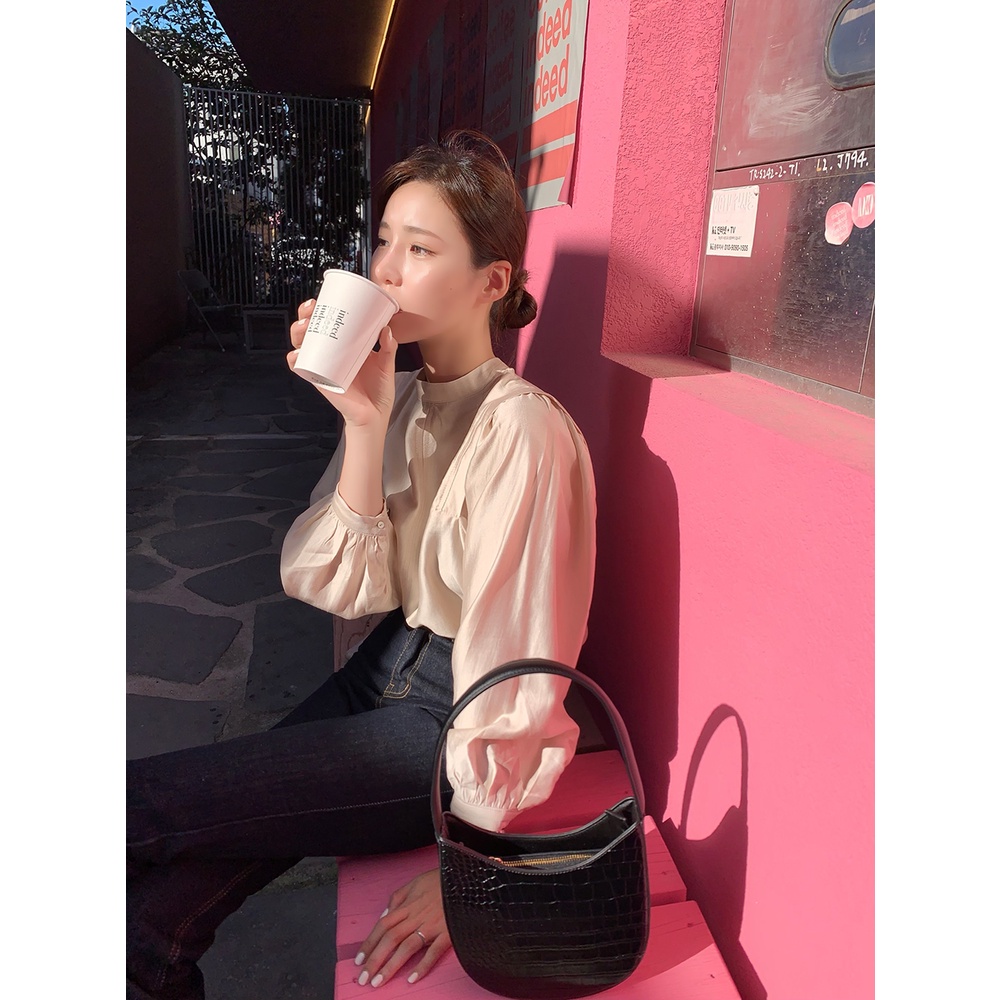 Áo Sơ Mi Tay Dài Phồng Thời Trang Mùa Xuân Hàn Quốc 2022 Mới