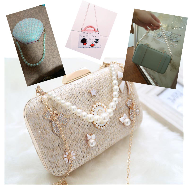 Dây đeo túi xách IELGY phối chuỗi hạt ngọc trai 10mm DIY