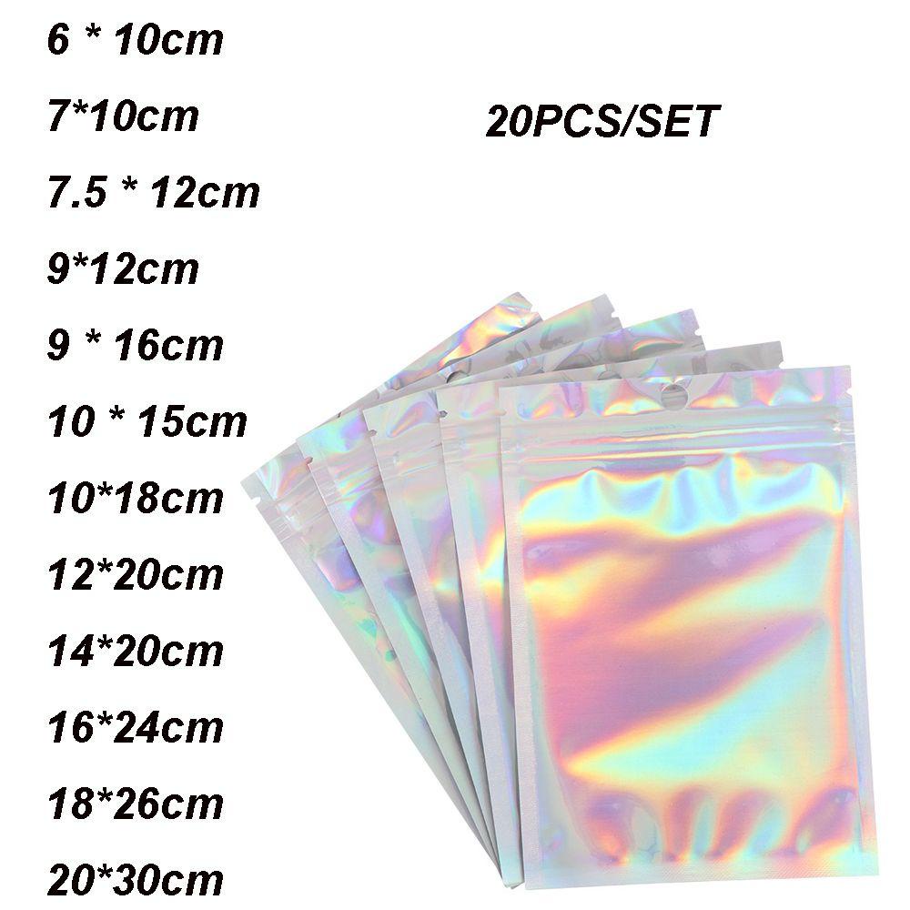 Set 20 Túi Nhựa Lá Nhôm Có Thể Đóng Lại Tiện Dụng