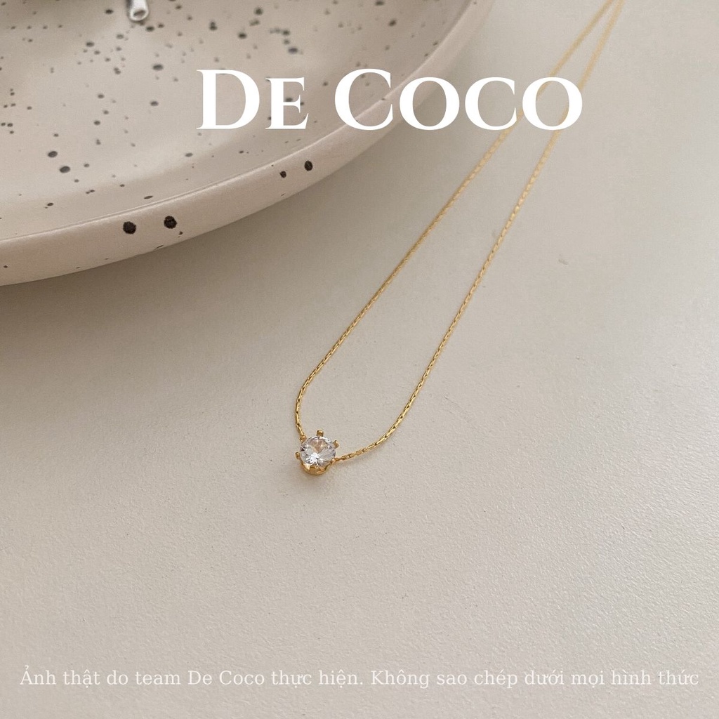 [KHÔNG ĐEN GỈ] Vòng cổ titan basic Saphire De Coco decoco.accessories