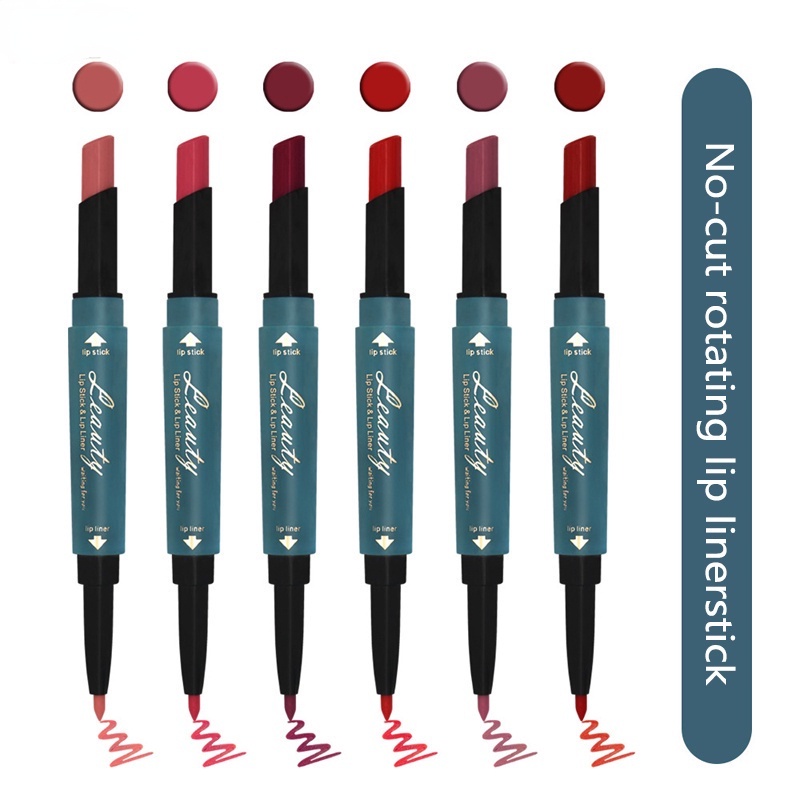 Son Môi Kiêm Bút Kẻ Viền Môi Handaiyan Thiết Kế Hai Đầu Chống Thấm Nước Lâu Trôi Với 6 Màu Lựa Chọn