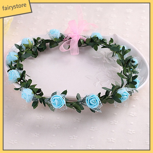 Vòng Hoa Hồng Giả Đeo Đầu Thời Trang Nữ