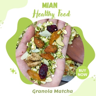 Granola siêu hạt MiAn Healthy Food  500gr vị matcha (10% yến mạch)
