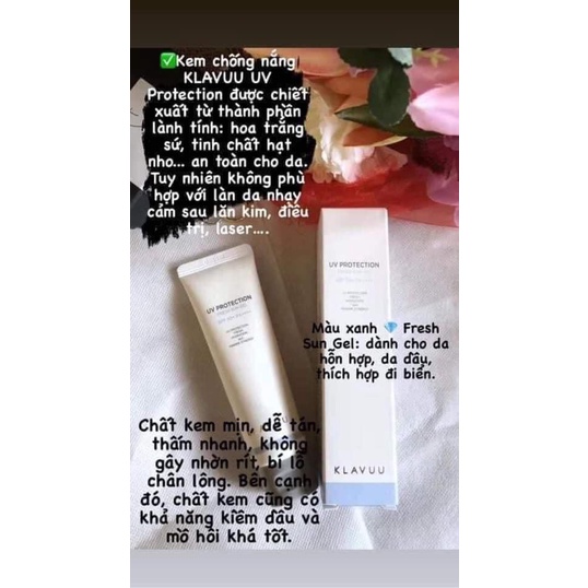 KEM CHỐNG NẮNG KLAVUU UV PROTECTION FRESH SUN GEL