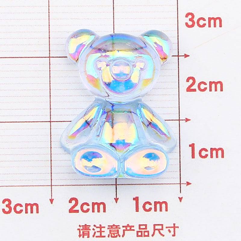Phụ Kiện Mặt Charm Hình Gấu Hoạt Hình Trong Suốt Nhiều Màu Trang Trí Giày/Giày DIY