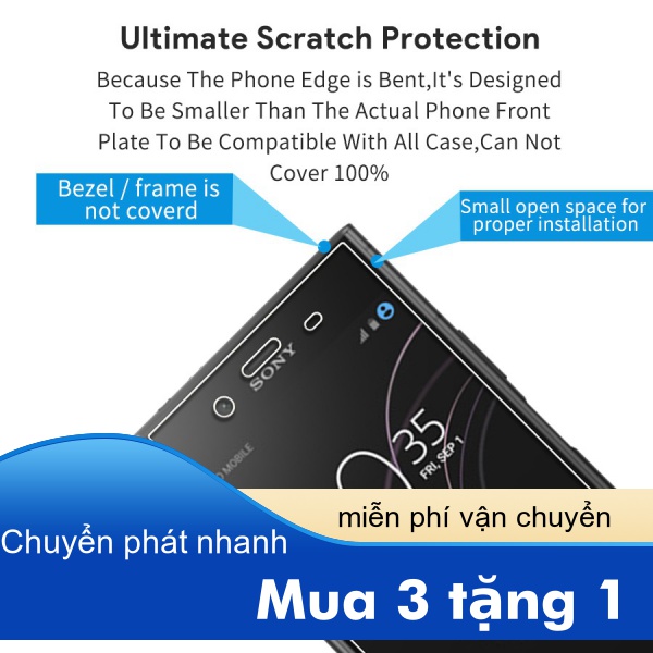 Kính Cường Lực Bảo Vệ Màn Hình Cho Sony X/Xp Xz1 C Xa2 Xa3 10 Xz4 Xz2 Z5 Xa1 Ultra Plus