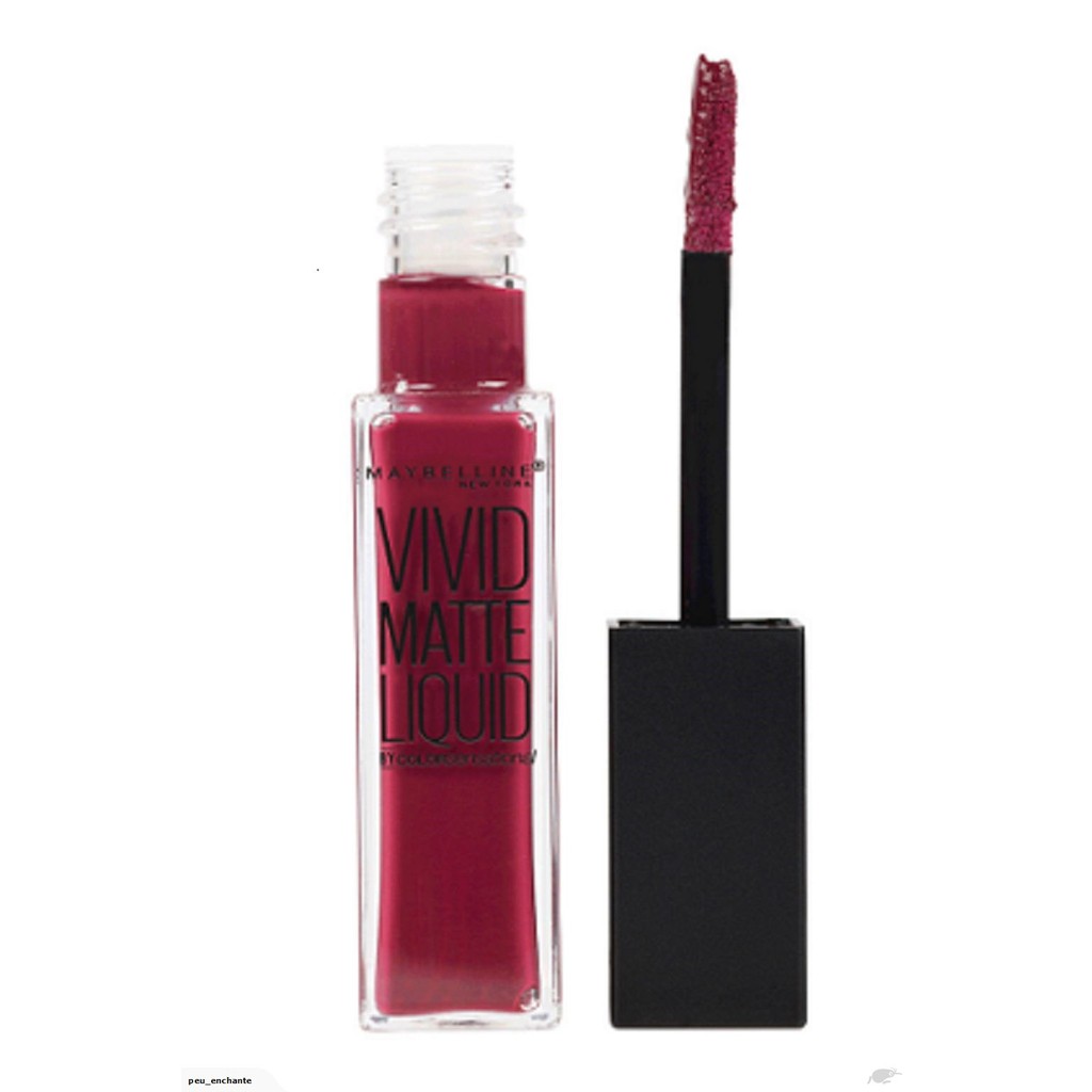 Son môi đỏ nước Maybelline Color Sensational Vivid Matte Liquid Lipstick 0.26oz 040 Berry Boost (Mỹ)