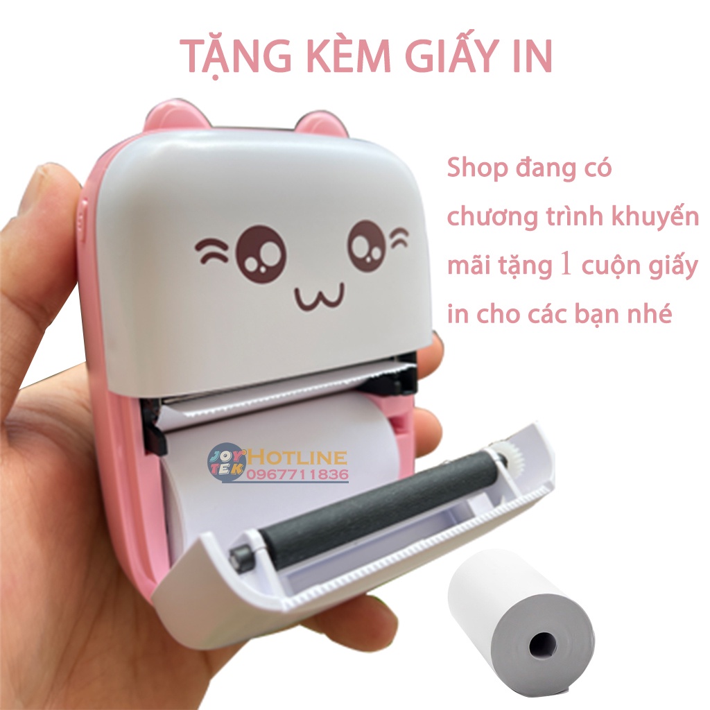 [PHIÊN BẢN TIẾNG VIỆT] Máy in nhiệt Mini Bluetooth, Máy in ảnh, tài liệu, Phao, Nhãn dán, Hóa đơn không cần mực