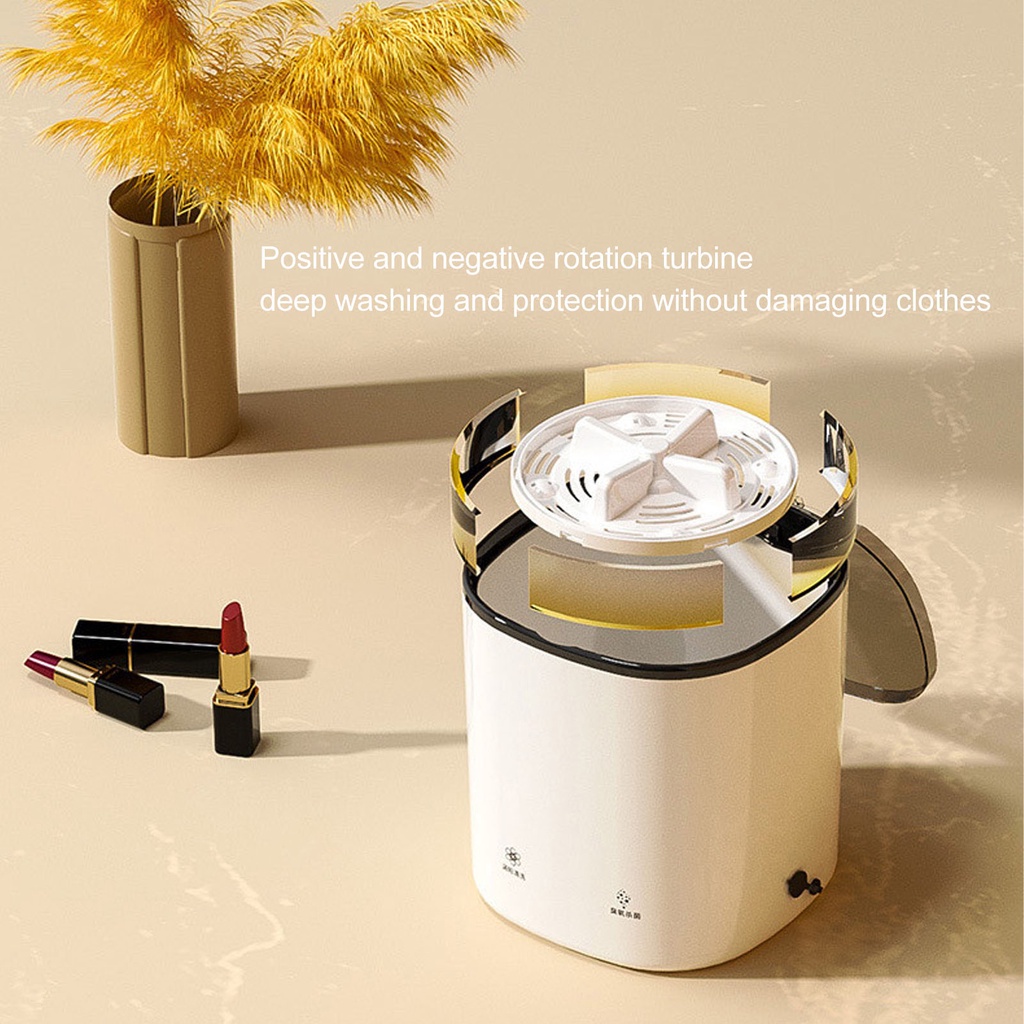 Nitrogen071 Máy giặt mini cao cấp Máy giặt vắt quần áo gia dụng mini Giá rẻ đặc biệt phù hợp cho gia đình, sinh viên - 4 5L 20 phút Đồ lót điện US 100‑240V