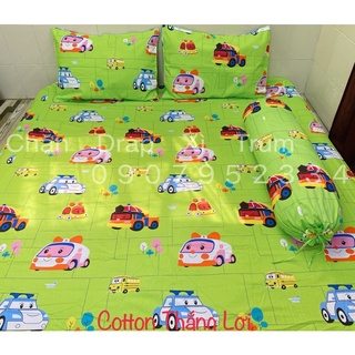 BỘ DRAP Size 1m4x2m COTTON THẮNG LỢI 4 MÓN CHUẨN LOGO 100%