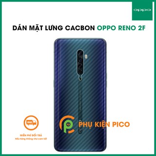 Dán lưng Oppo Reno 2F vân Carbon 3D - Dán mặt lưng Oppo Reno 2F full viền vân carbon 3D