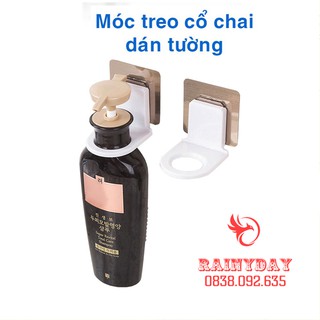 Giá móc treo cổ chai lọ nước rửa tay dầu gội đầu sữa tắm xà phòng dán tường siêu chắc