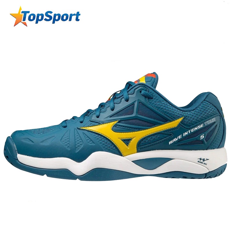 Giày tennis nam Mizuno Wave Intense Tour 5 61GA190030 mẫu mới màu xanh