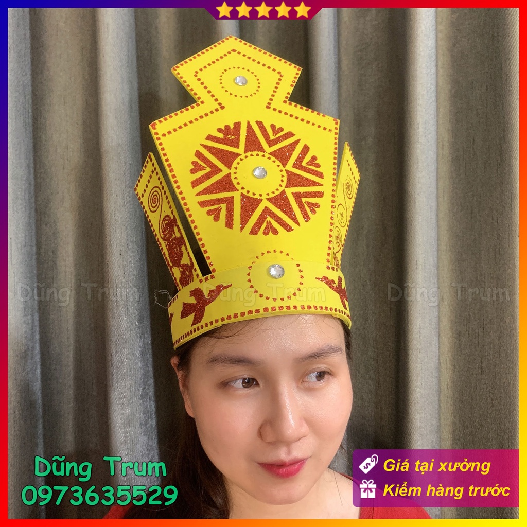 Mũ Âu Lạc hóa trang cùng trang phục Âu Lạc biểu diễn cực đẹp