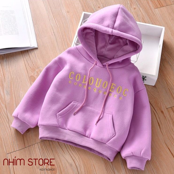 Áo khoác bé gái trai áo nỉ hoodie cho trẻ em từ 6-65KG size đại COL