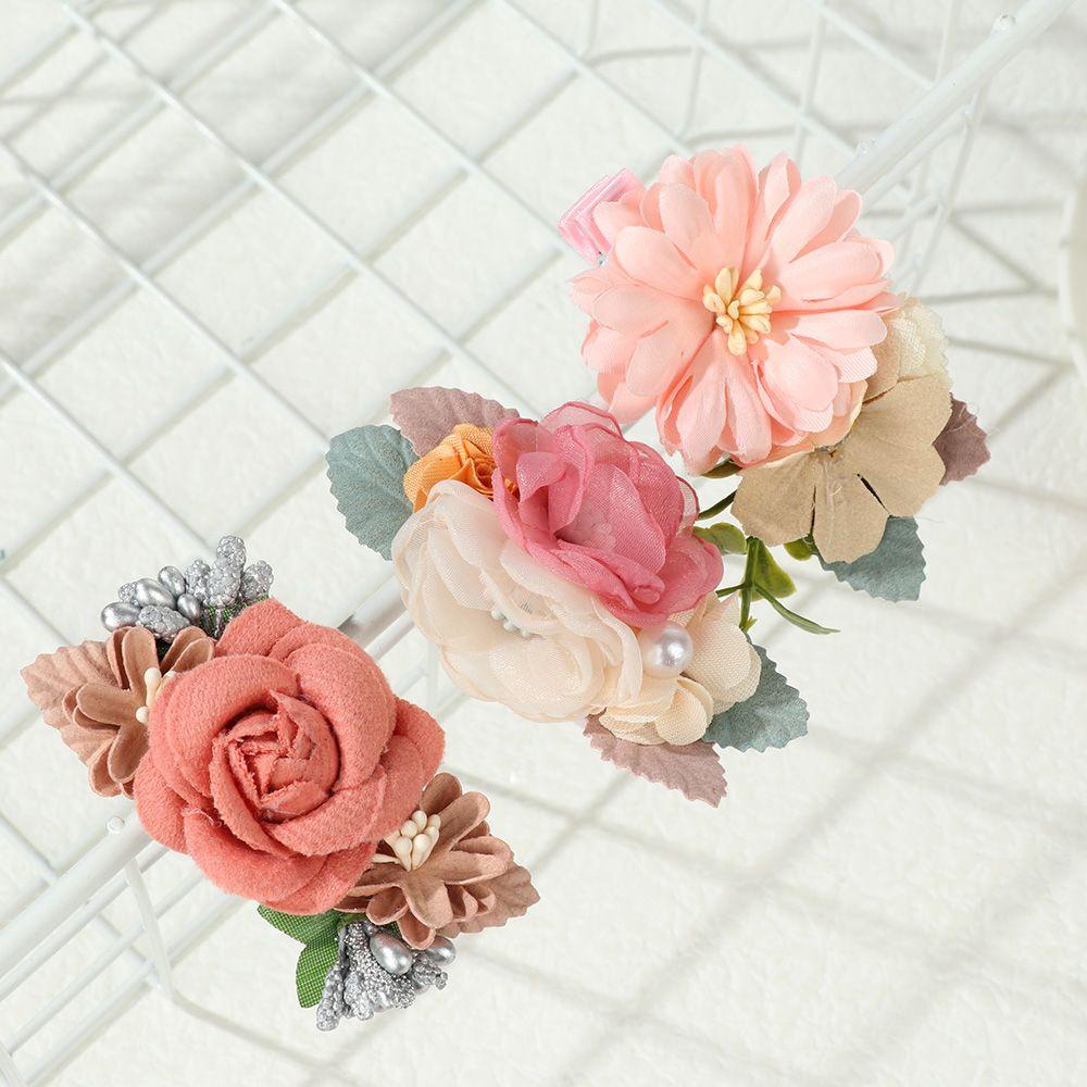 CACTU 3 Kẹp Tóc Hình Hoa Dễ Thương