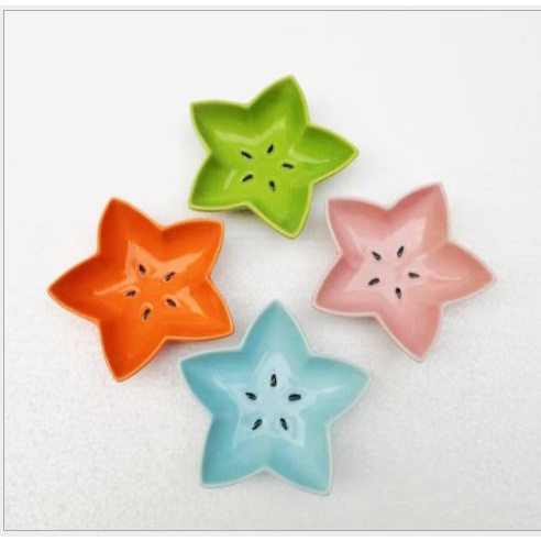 Bát ăn dặm gốm sứ hình quả khế 100ml nhiều màu sắc đáng yêu cute cho bé ăn dặm kiểu nhật