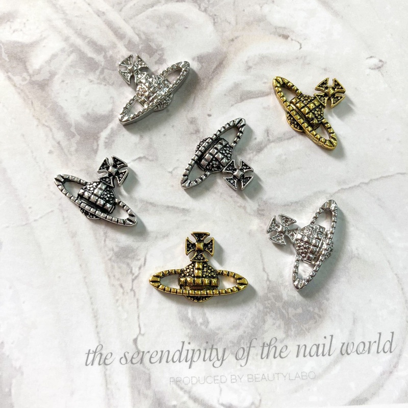 Set 10 Phụ Kiện Trang Trí Móng Tay 3d Phong Cách Gothic Cổ Điển Charms