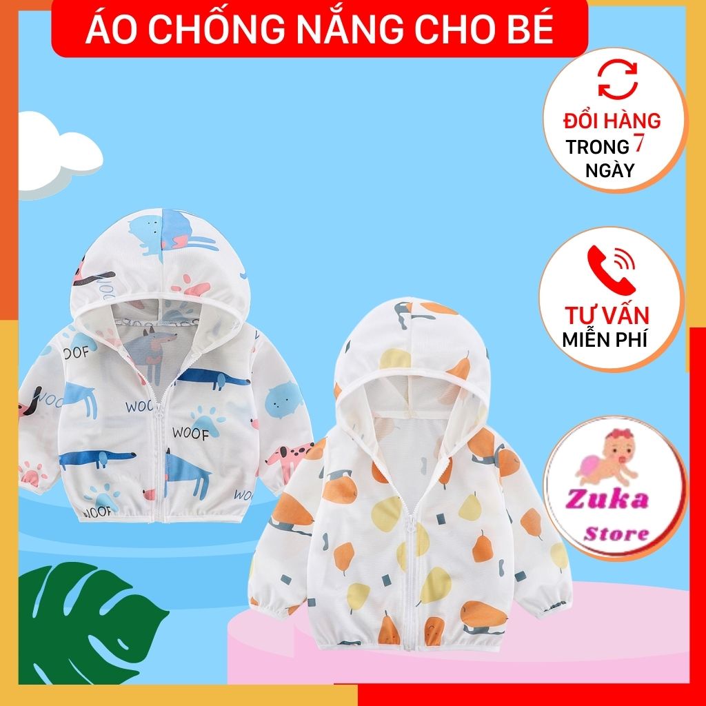 ZuKa áo khoác chống nắng cao cấp bé gái,choàng siêu thoáng mát thông h