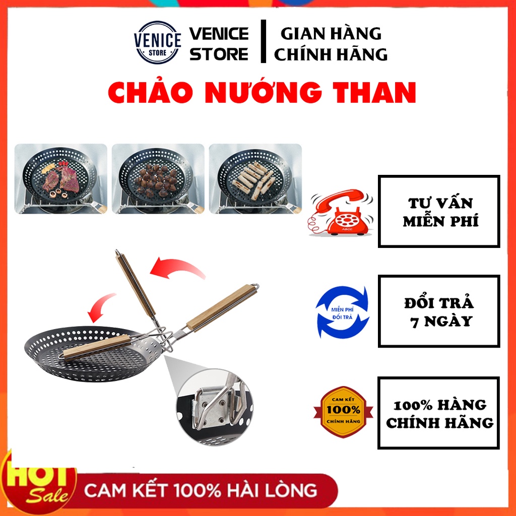 Chảo Nướng Than Hoa BBQ Nhỏ Gọn Tiện Lợi, Phù Hợp Cho Những Chuyến Đi Xa