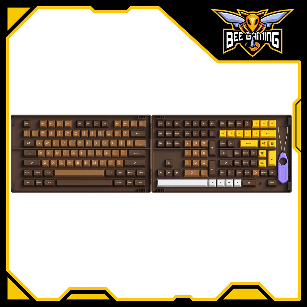 Bộ Keycap AKKO Chocolate | Chất liệu PBT Double Shot | ASA Profile | 178 nút