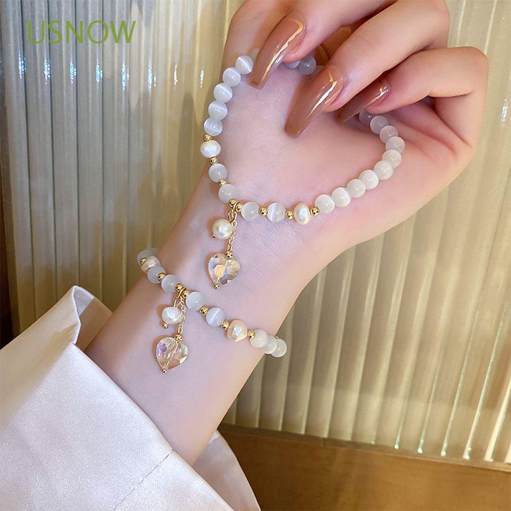 Vòng Tay Hình Trái Tim Mắt Mèo Baroque Dễ Thương|Trang Sức Thời Trang