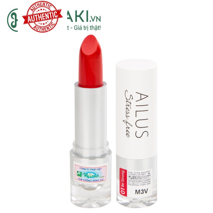 [Mã chiết khấu giảm giá sỉ mỹ phẩm chính hãng] Son Thỏi Mịn Môi Naris Cosmetic Ailus Stress Free Lipstick 4g