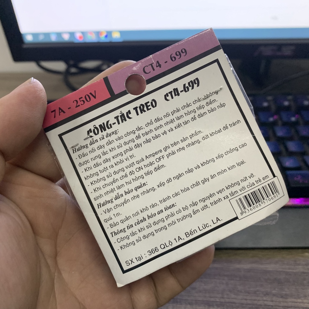 Công tắc treo-Công tắc quả nhót chịu lực Tiến Thành