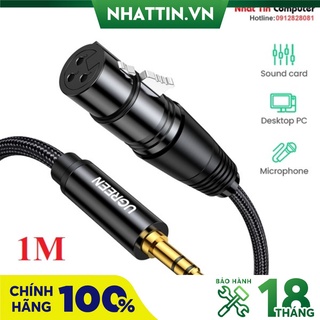 Cáp Micro 3.5mm to XLR âm bọc Nylon dài 1M Ugreen 20763 cao cấp