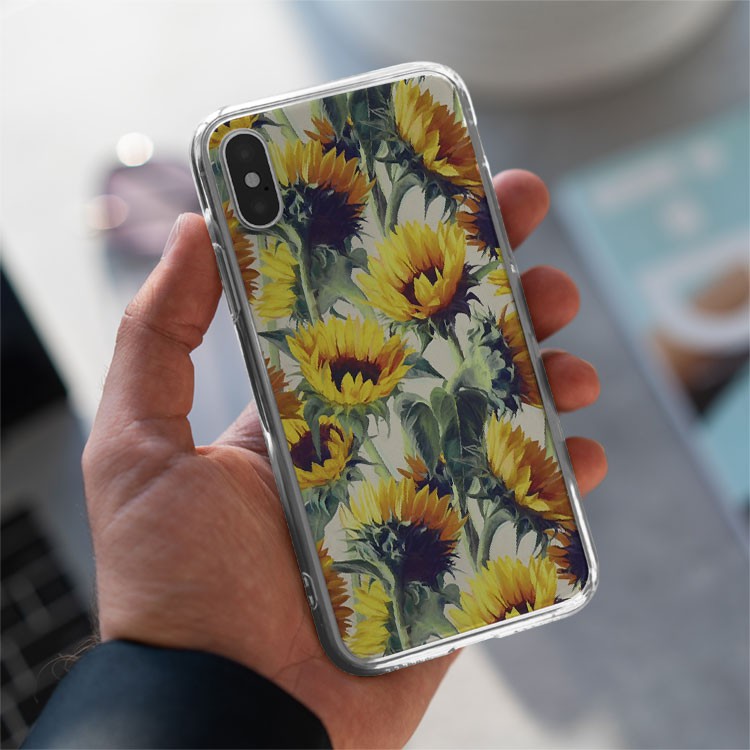 Ốp lưng Hoa hướng dương phong cách Retro độc đáo Iphone từ 5 đến Xs Max/11/11 Promax/12/12 Promax CHUFLO21087