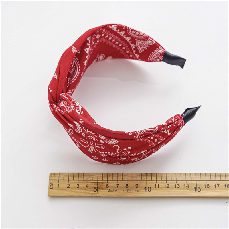 Băng Đô Vải Bản Rộng Đan Chéo Phong Cách Cổ Điển Dễ Phối Đồ Cho Nữ