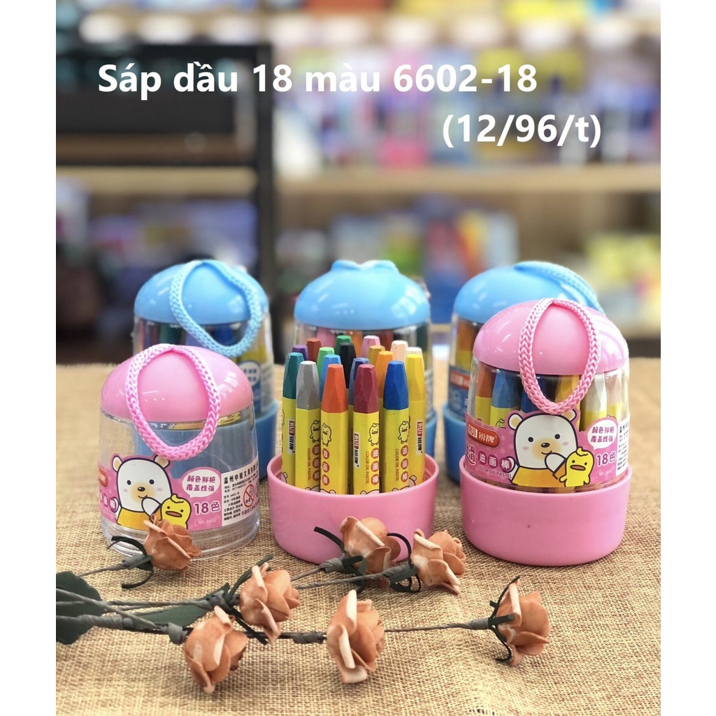 Sáp màu Cao Cấp | Rui B6602 - 12 -18 - 24 -36 màu- sắc nét - tươi sáng - mang cả thế giới trẻ thơ - vpp Diệp Lạc