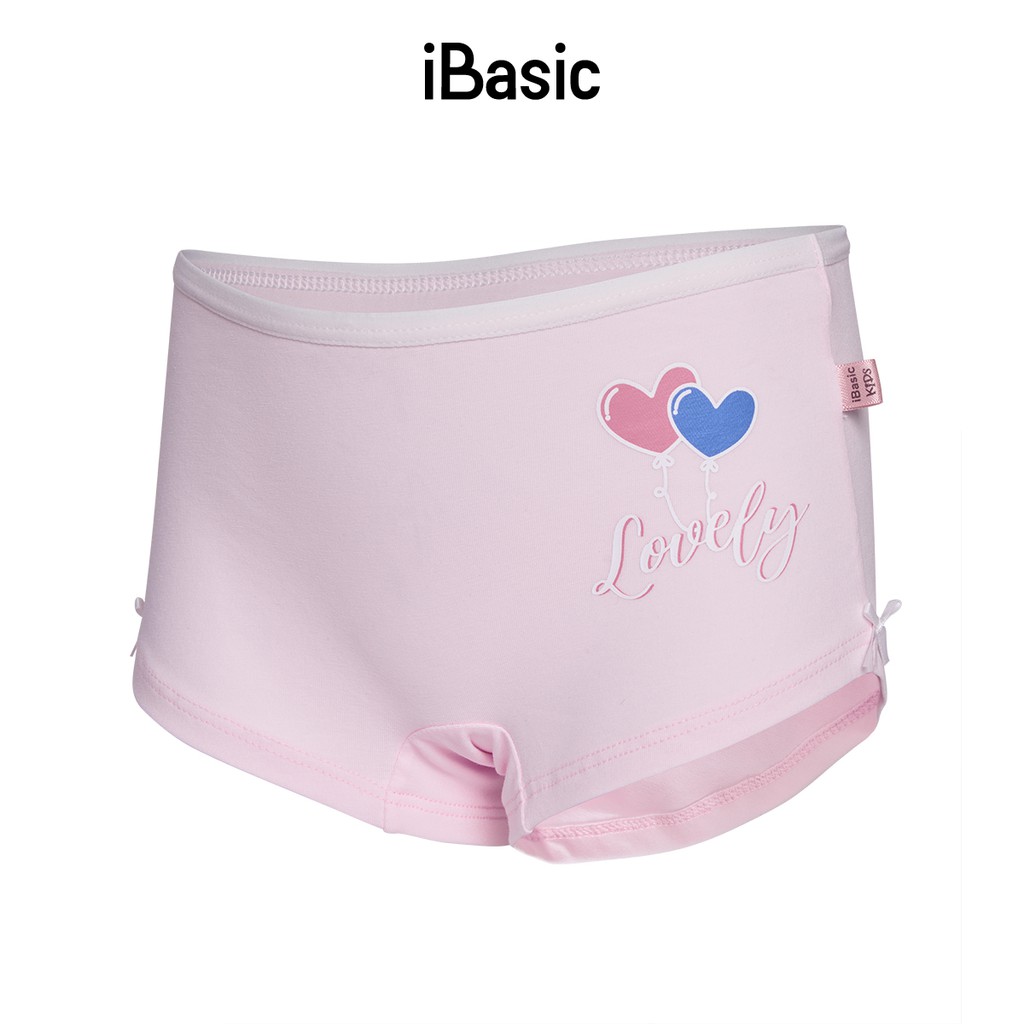 Quần lót bé gái cotton lưng cao có họa tiết iBasic PANG018