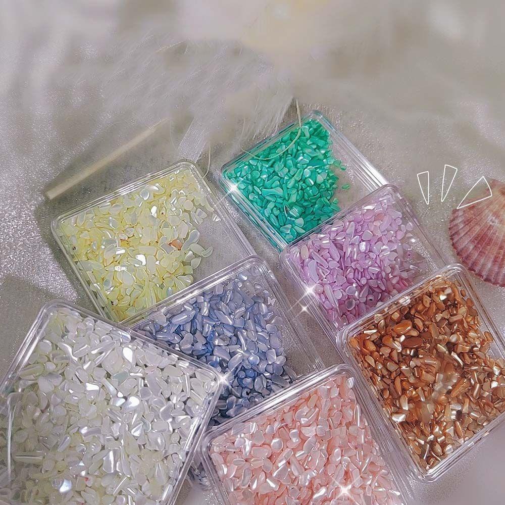 Lọ Vảy Kim Tuyến 3D Lấp Lánh Trang Trí Móng Tay Nghệ Thuật Charms|Kim Tuyến Vỏ Sò Trang Trí Móng Tay