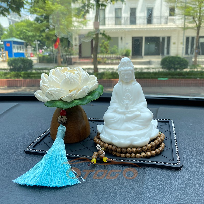 Tượng Quan Âm Sứ Cao Cấp Để Taplo Xe Hơi , Tượng Phật Bà Quan Âm , Tượng Mẹ Quan Âm Trang Trí Ô Tô