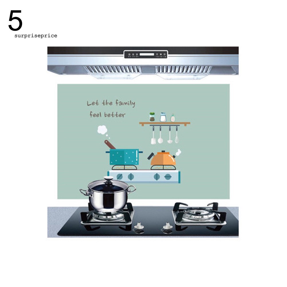 Miếng dán trang trí tường chống thấm dầu chịu nhiệt dành cho nhà bếp