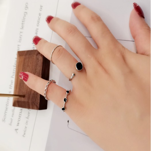 Combo 4 Nhẫn nữ Hàn Quốc cực cá tính Phụ kiện nữ Hợp thời trang