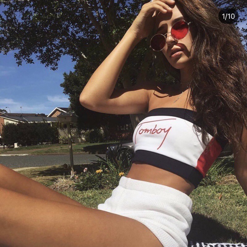 Áo Tube Basic Phong Cách Âu Mỹ, [ADORABLE], Top Tube Chữ Tomboy Hot Trend 2021 Ảnh Thật