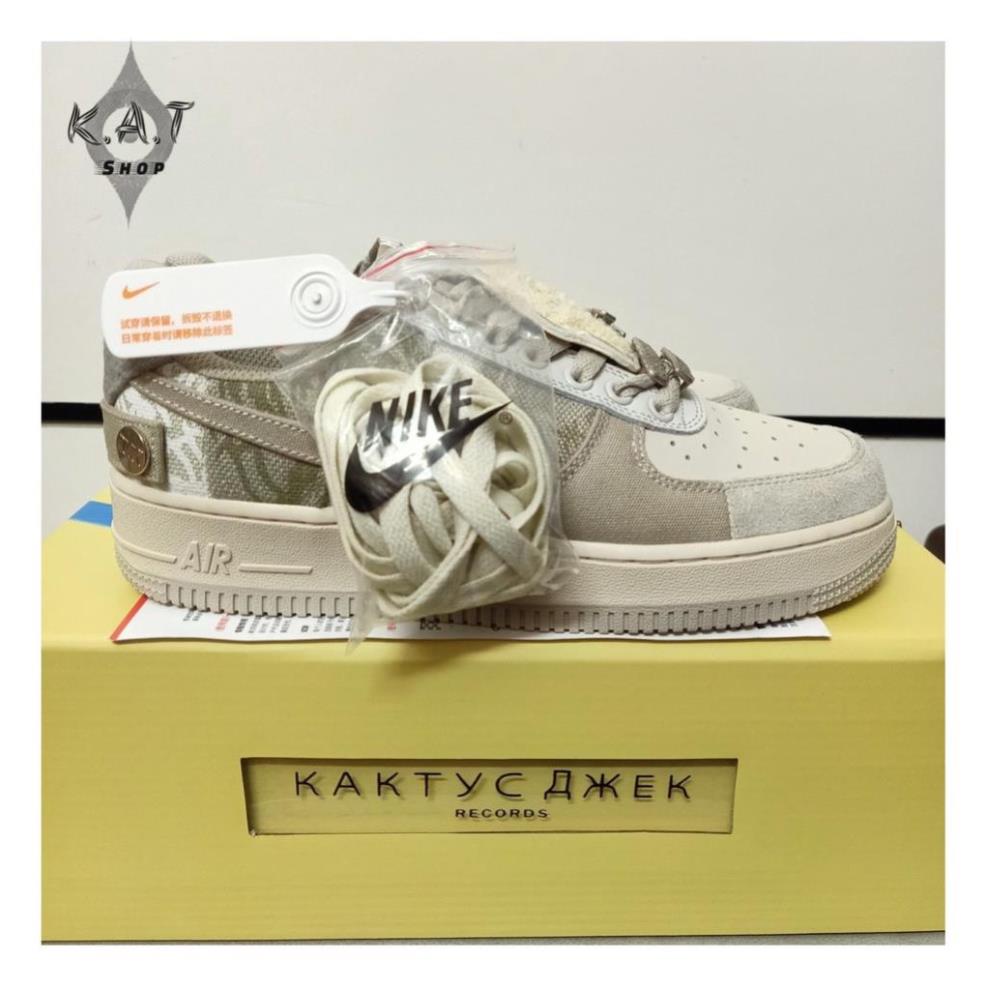 [HÀNG FULL BOX + BILL] Giày Thể Thao/ Sneaker Nam Nữ AF1 Travis Scott Grey White Trắng Xám | BigBuy360 - bigbuy360.vn