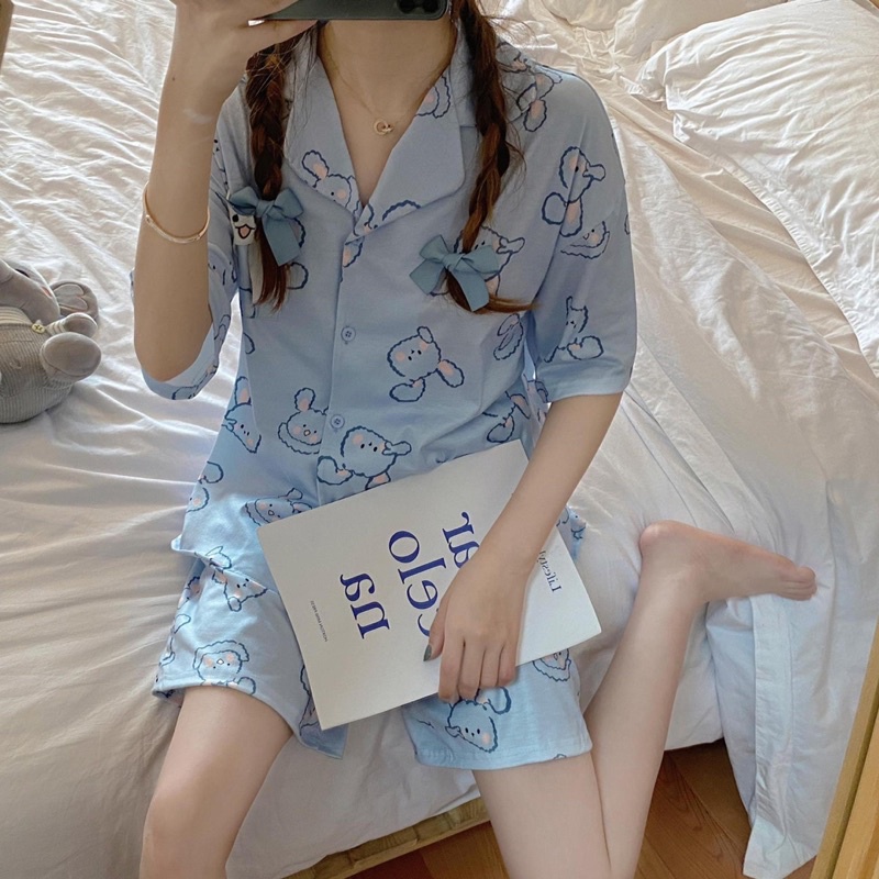 BỘ MẶC NHÀ CỘC TAY . BỘ PYJAMA