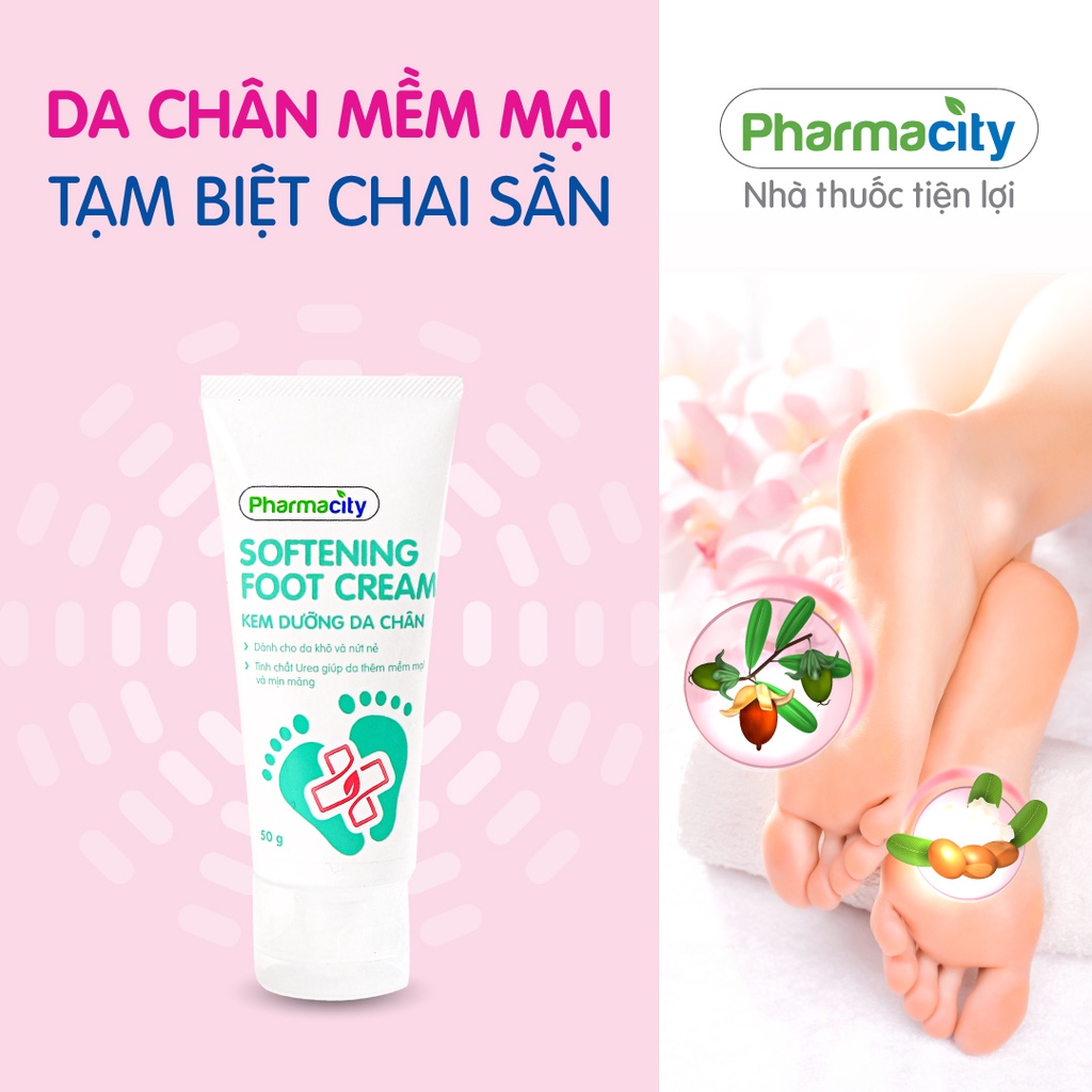 Kem dưỡng da chân Pharmacity SOFTENING FOOT CREAM 50g