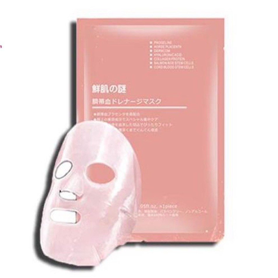 Mặt nạ nhau thai cuống rốn tế bào gốc, tái tạo tế bào nuôi dưỡng da giúp da căng bóng, mịn màng, lẻ 01 miếng 40ml