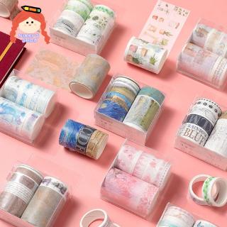 NIKKI Set 7 Cuộn Băng Dính Washi Phong Cách Cổ Điển Trang Trí Sổ Lưu Niệm