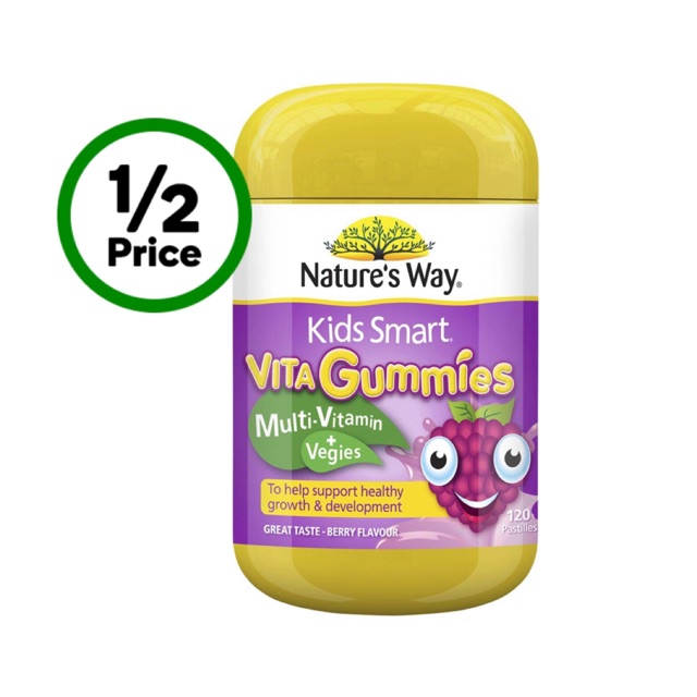 Kẻo dẻo Vita Gummies Nature Way's Bổ Sung Vitamin Tổng Hợp Và Rau Quả 60 viên