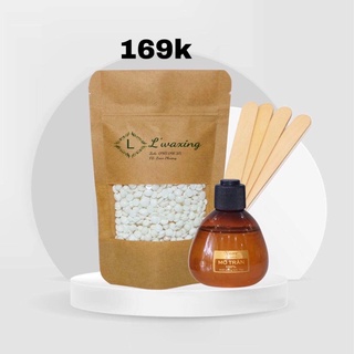 Combo 100gr sáp wax lông beans và mỡ trăn nstore tặng kèm 5 que phết sáp