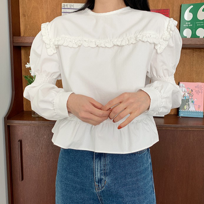 Áo Thun Tay Dài Cổ Tròn Dáng Rộng 39305