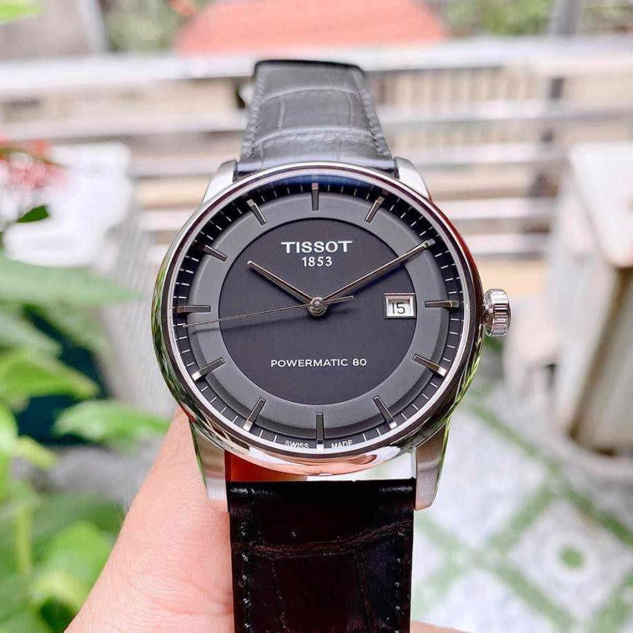 Đồng hồ Nam Tissot 1853 Luxury Automatic T086.407.16.051.00 Mặt đen,Lịch ngày,Kính Sapphire-Máy cơ-Dây da đen-Size 41mm