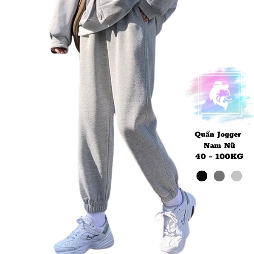 Bigsize 40 - 100Kg Quần Jogger Nam Nữ Unisex Sói Store Lai Thun Phong Cách Trẻ Trung