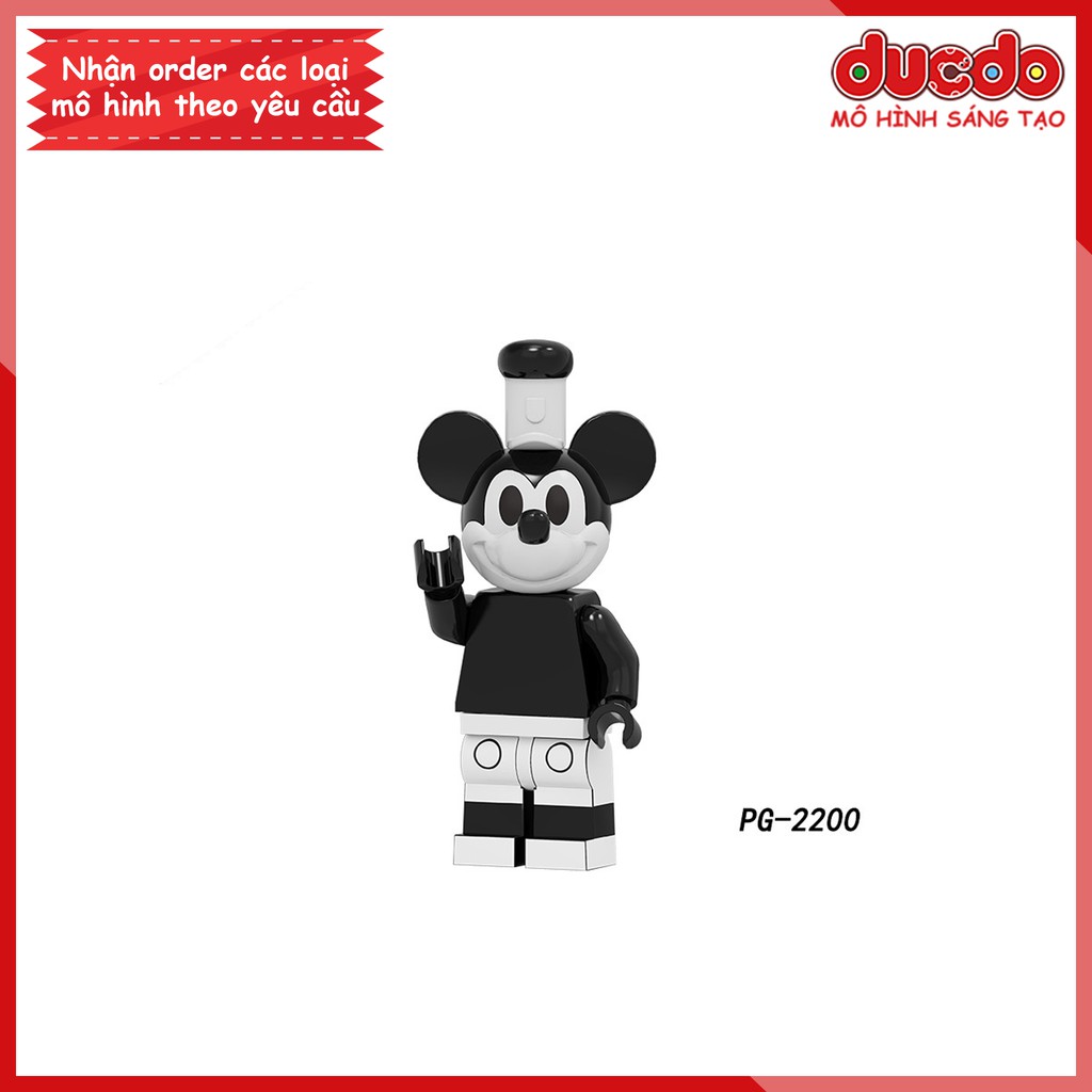 Minifigures các nhân vật Mickey, Duck, Chip, Dale - Đồ Chơi Lắp Ghép Xếp Hình Mô hình Mini POGO PG8279