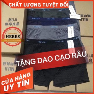 Hộp 4 sịp đùi boxer thông hơi cao cấp dành cho nam - quần sịp đùi nam thông hơi nhật bản